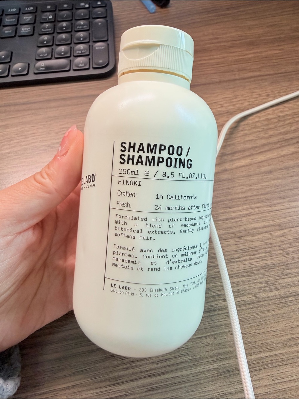 Le Labo Hinoki Shampoo 250ml 8.5oz Brand New Full Size Luxury Hair Care